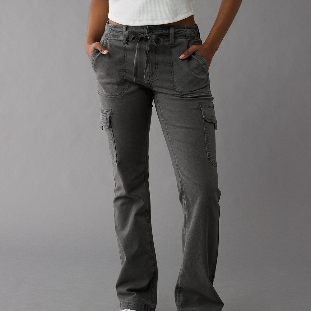 American Eagle Outfitters Dark Gray Flare Jeans